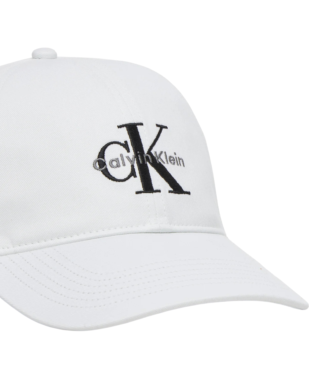 Calvin Klein Jeans - Monologo Embroidery Baseball Cap - Bianco