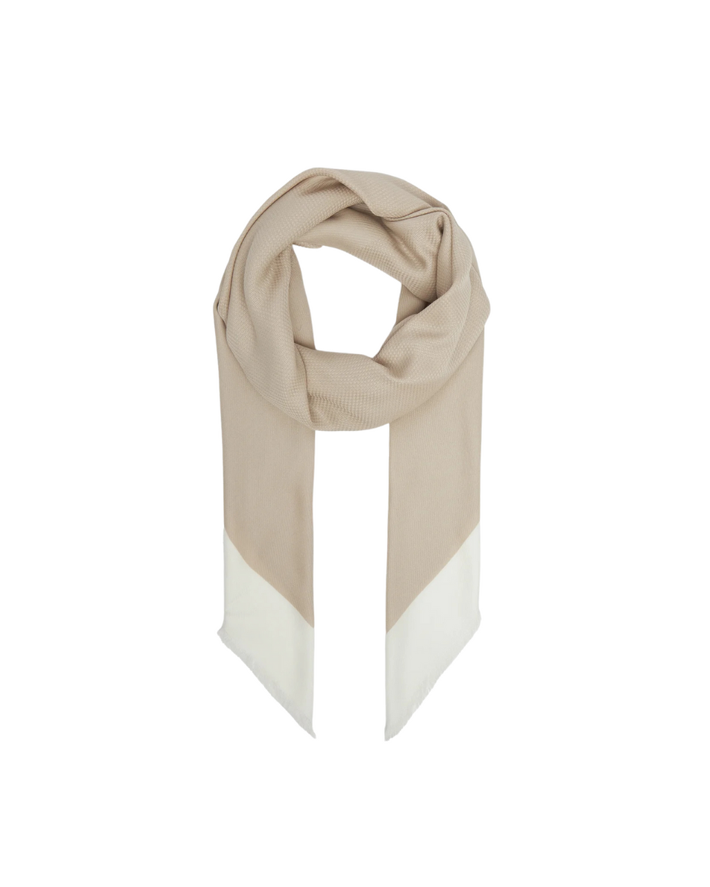 Calvin Klein - Bold Logo Contrast Scarf - Tortora e Bianco