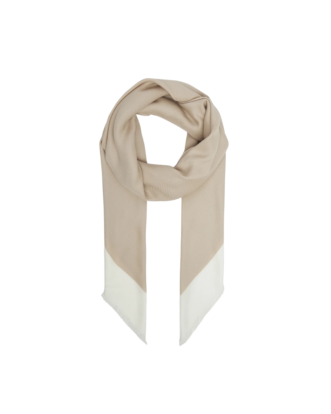 Calvin Klein - Bold Logo Contrast Scarf - Tortora e Bianco