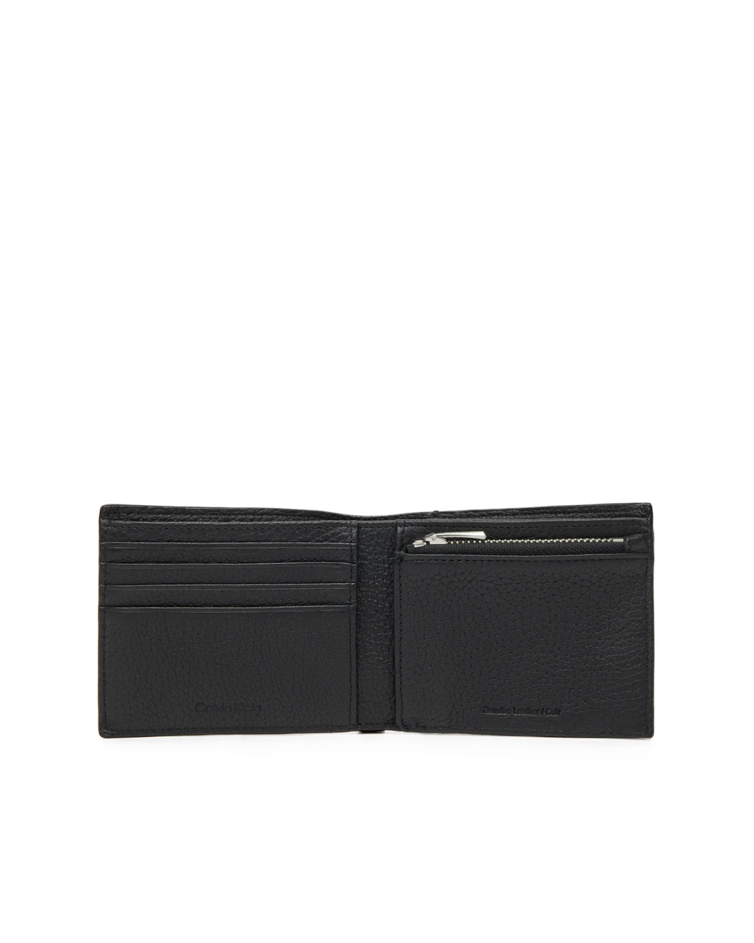 Calvin Klein - CK Leather Billfold W Zip Coin - Nero