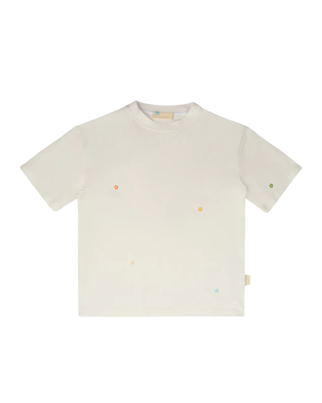 C.9.3 - T-Shirt with Mini Flower Patch - Avorio