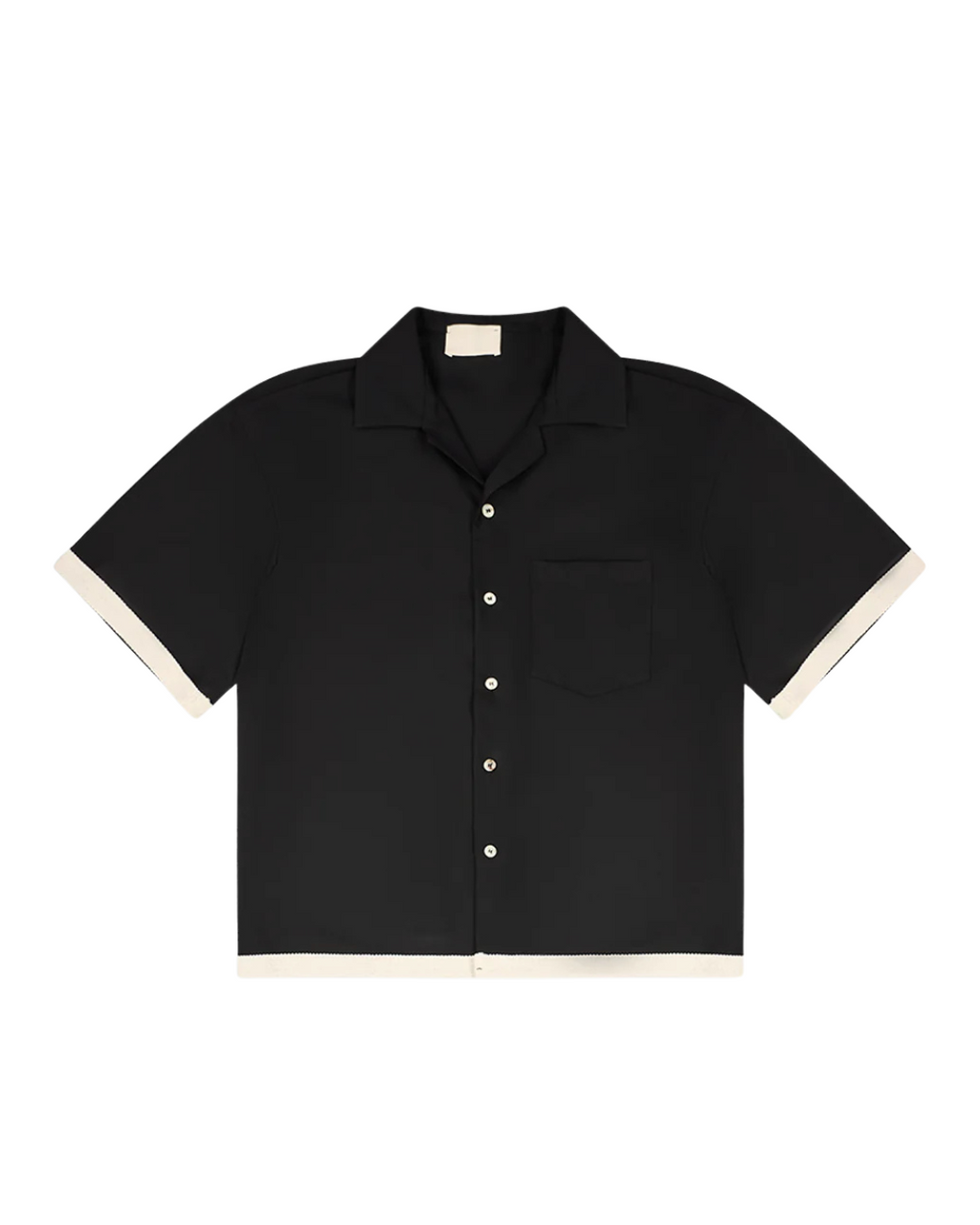 C.9.3 - Bowling Neck Shirt with Trimmings - Nero
