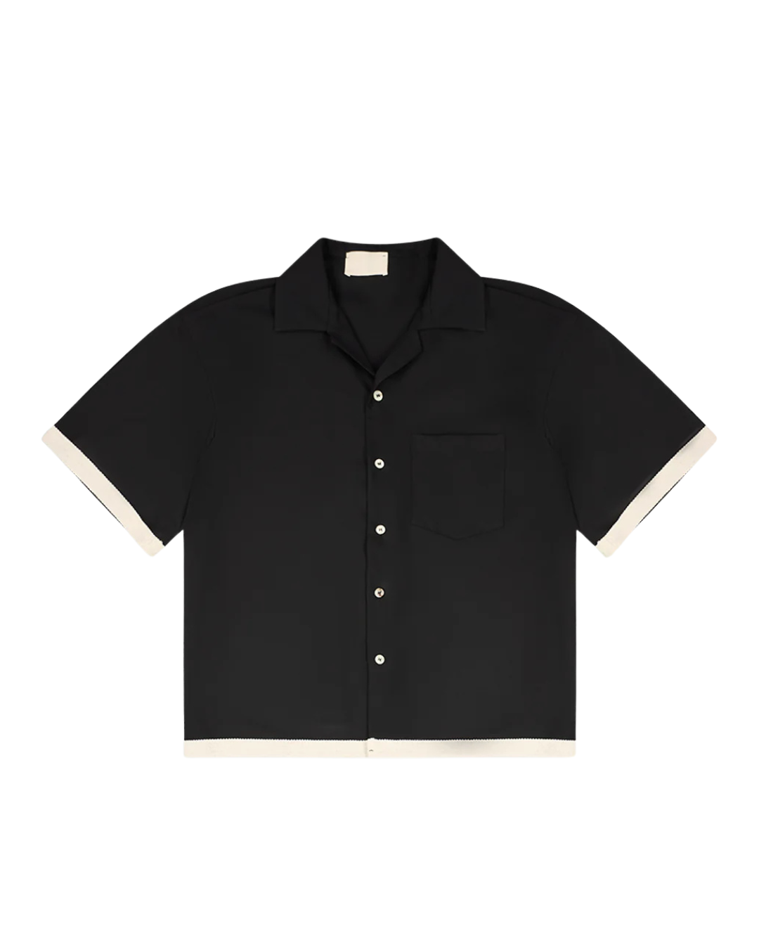 C.9.3 - Bowling Neck Shirt with Trimmings - Nero
