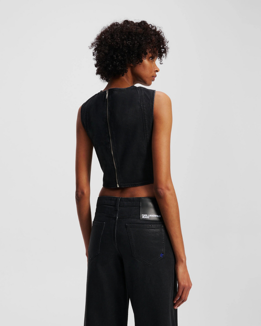 Karl Lagerfeld Jeans - Klj Coated Denim Top - Nero