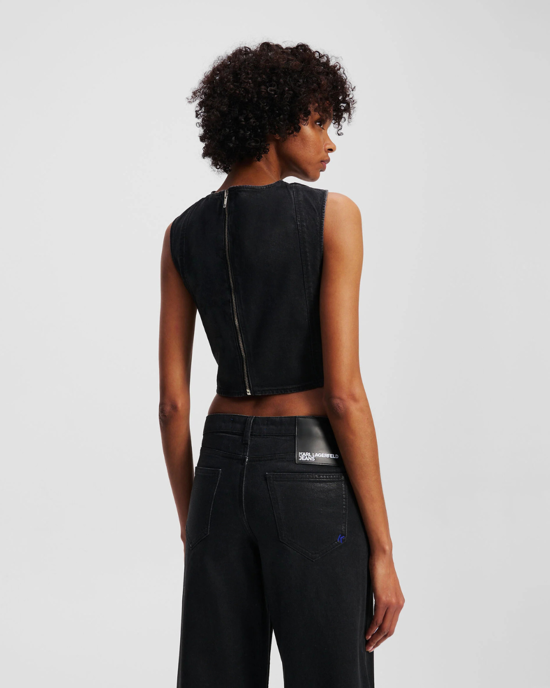 Karl Lagerfeld Jeans - Klj Coated Denim Top - Nero