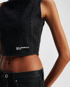 Karl Lagerfeld Jeans - Klj Coated Denim Top - Nero