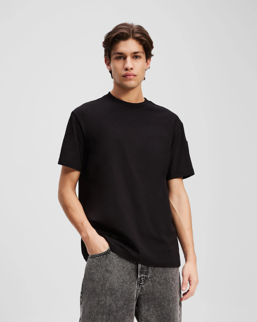 Karl Lagerfeld Jeans - Klj Reg Rubber Patch Tee - Nero
