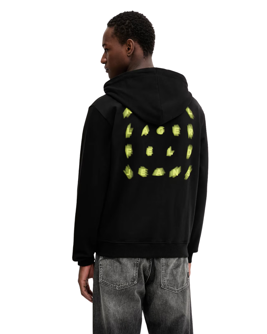 Karl Lagerfeld Jeans - Klj Reg Zip-up Fisheye Hoodie - Nero