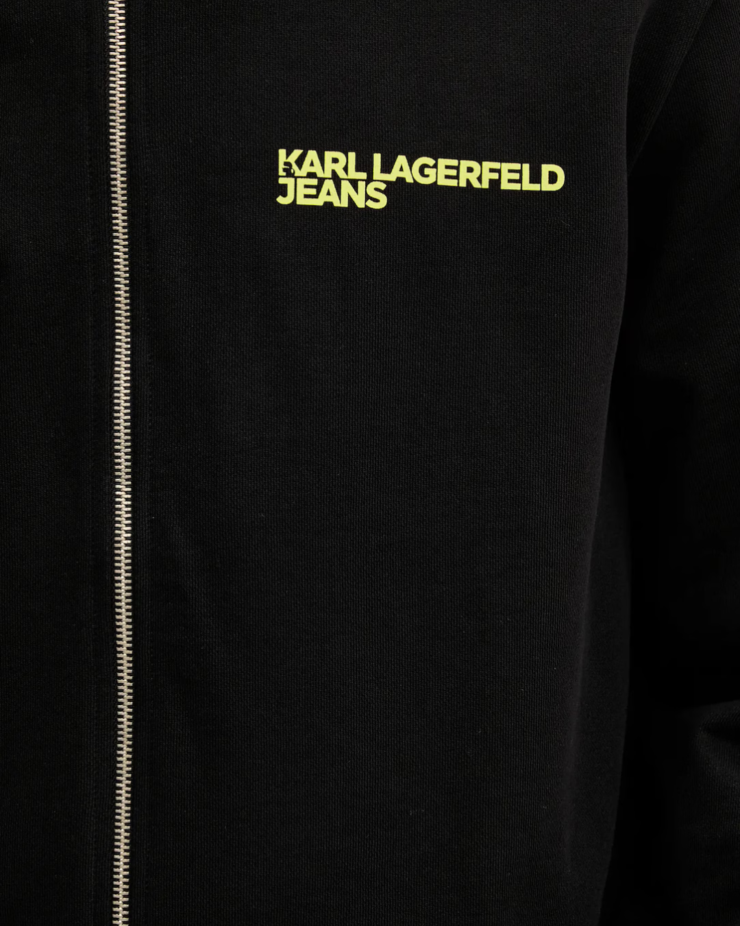 Karl Lagerfeld Jeans - Klj Reg Zip-up Fisheye Hoodie - Nero