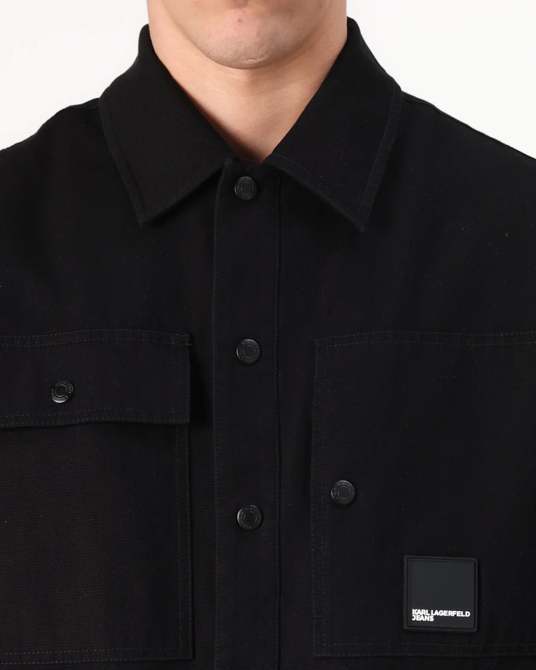 Karl Lagerfeld Jeans - Klj Canvas Overshirt Jacket - Nero