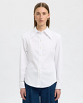 Selected Femme - Slfnicolina Slim LS Shirt B - Bianco