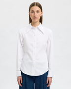 Selected Femme - Slfnicolina Slim LS Shirt B - Bianco
