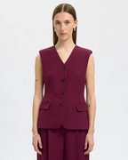 Selected Femme - Slffedora Vest - Bordeaux