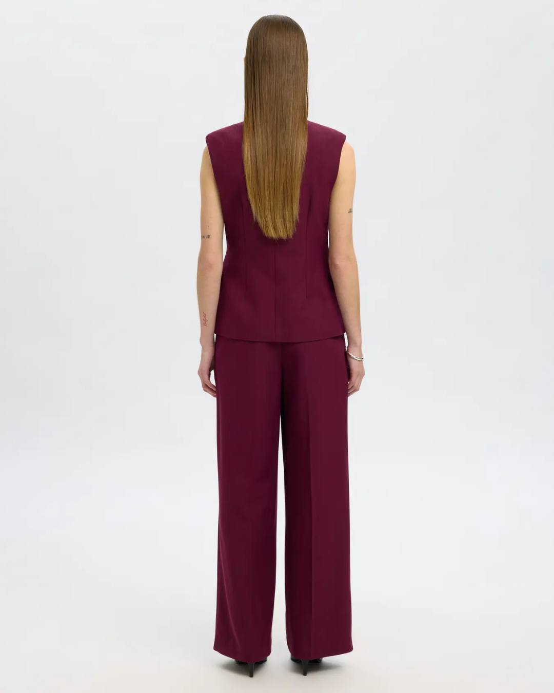 Selected Femme - Slffedora Vest - Bordeaux