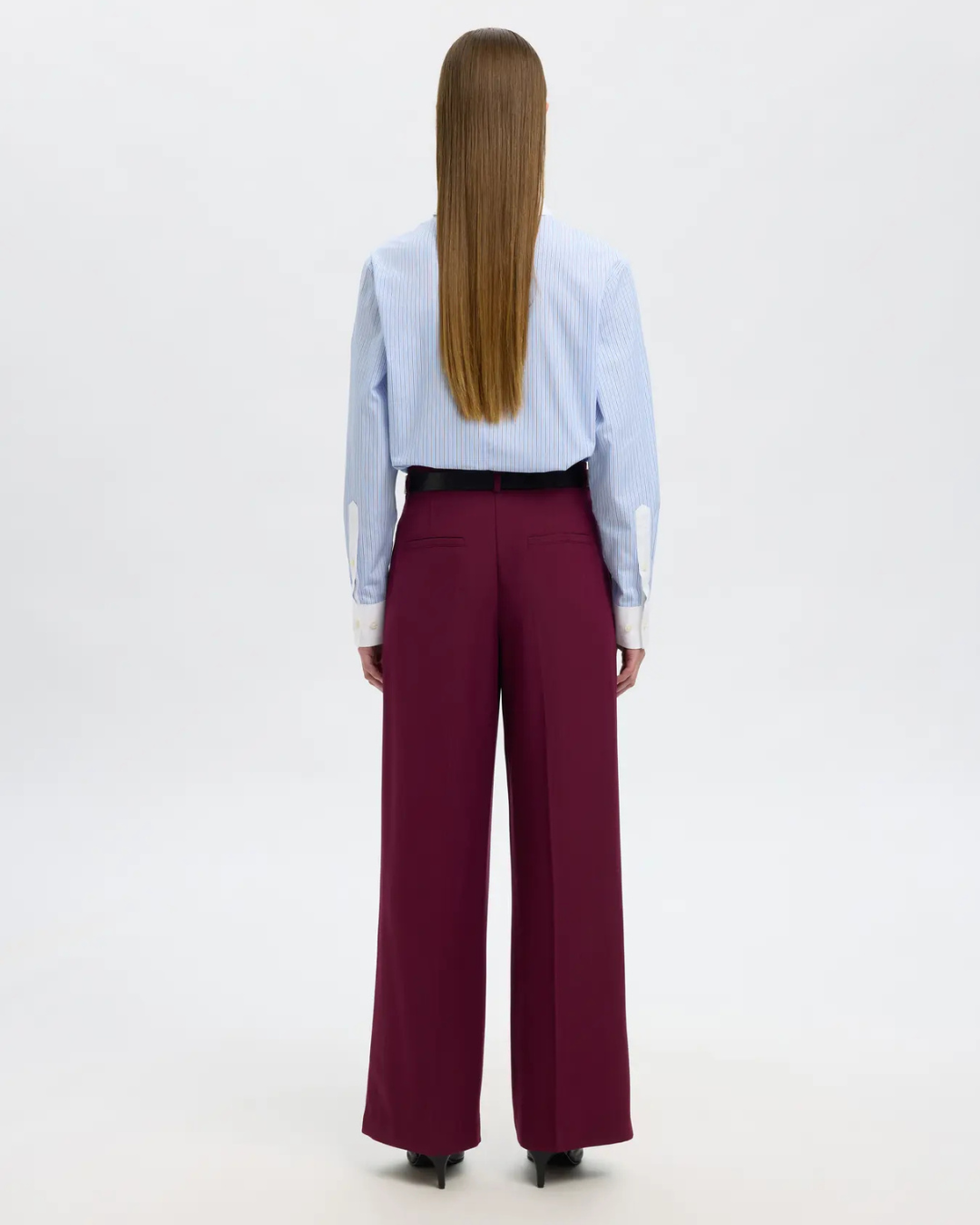 Selected Femme - Slffedora MW Wide Pant - Bordeaux