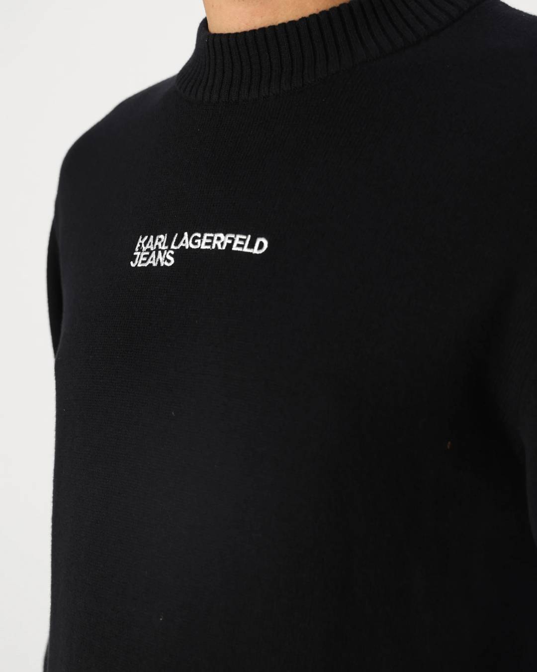 Karl Lagerfeld Jeans - Klj Logo Knit Sweater - Nero