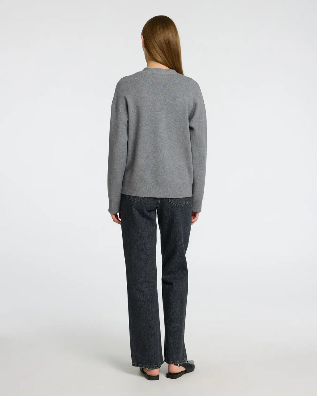 Selected Femme - Slfkamma LS Knit Button Cardigan Noos - Grigio