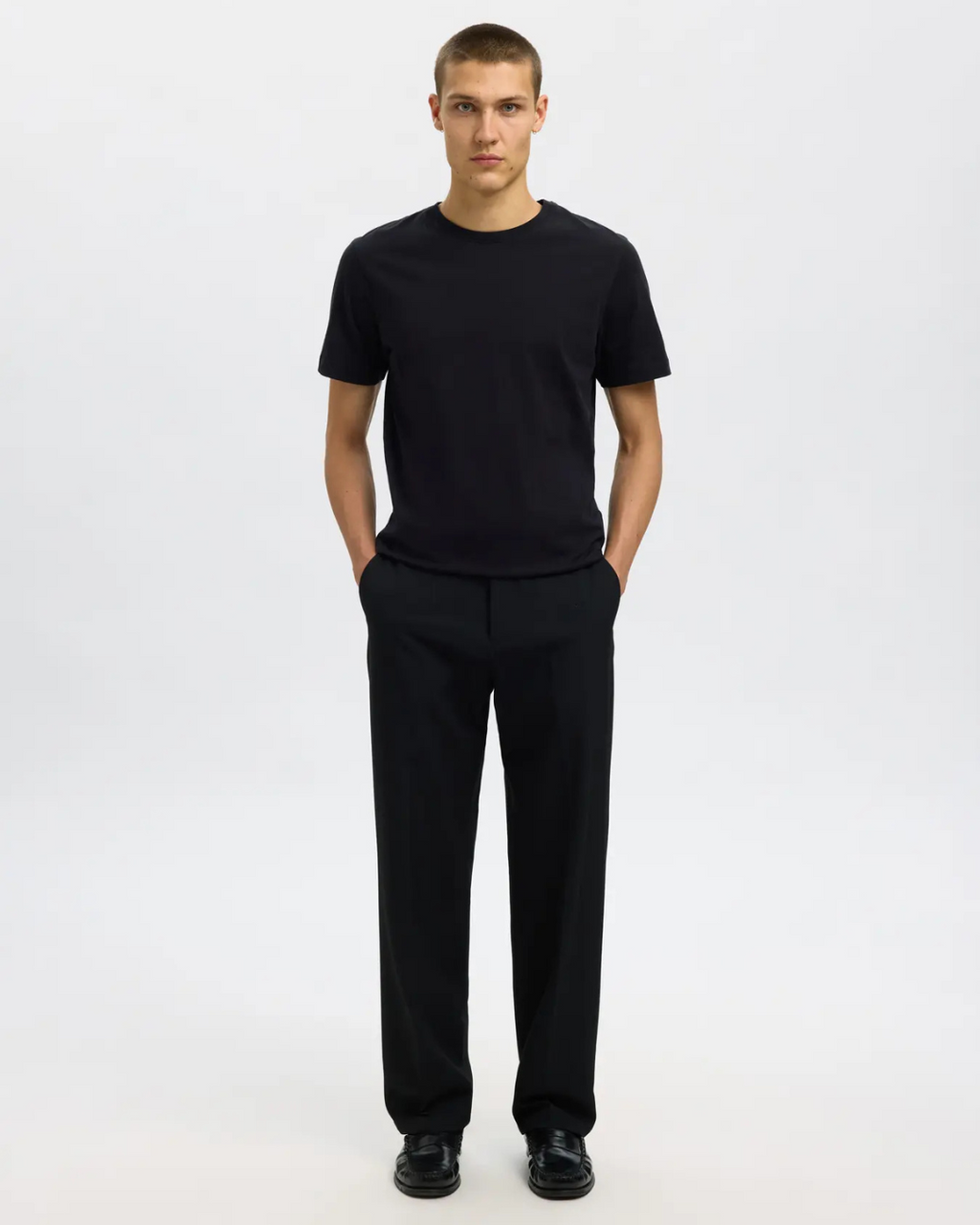 Selected Homme - Slh220 Loose Robert Flex Pant Noos - Nero