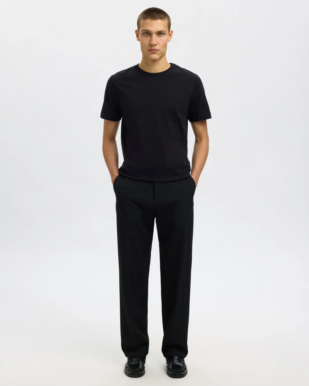 Selected Homme - Slh220 Loose Robert Flex Pant Noos - Nero