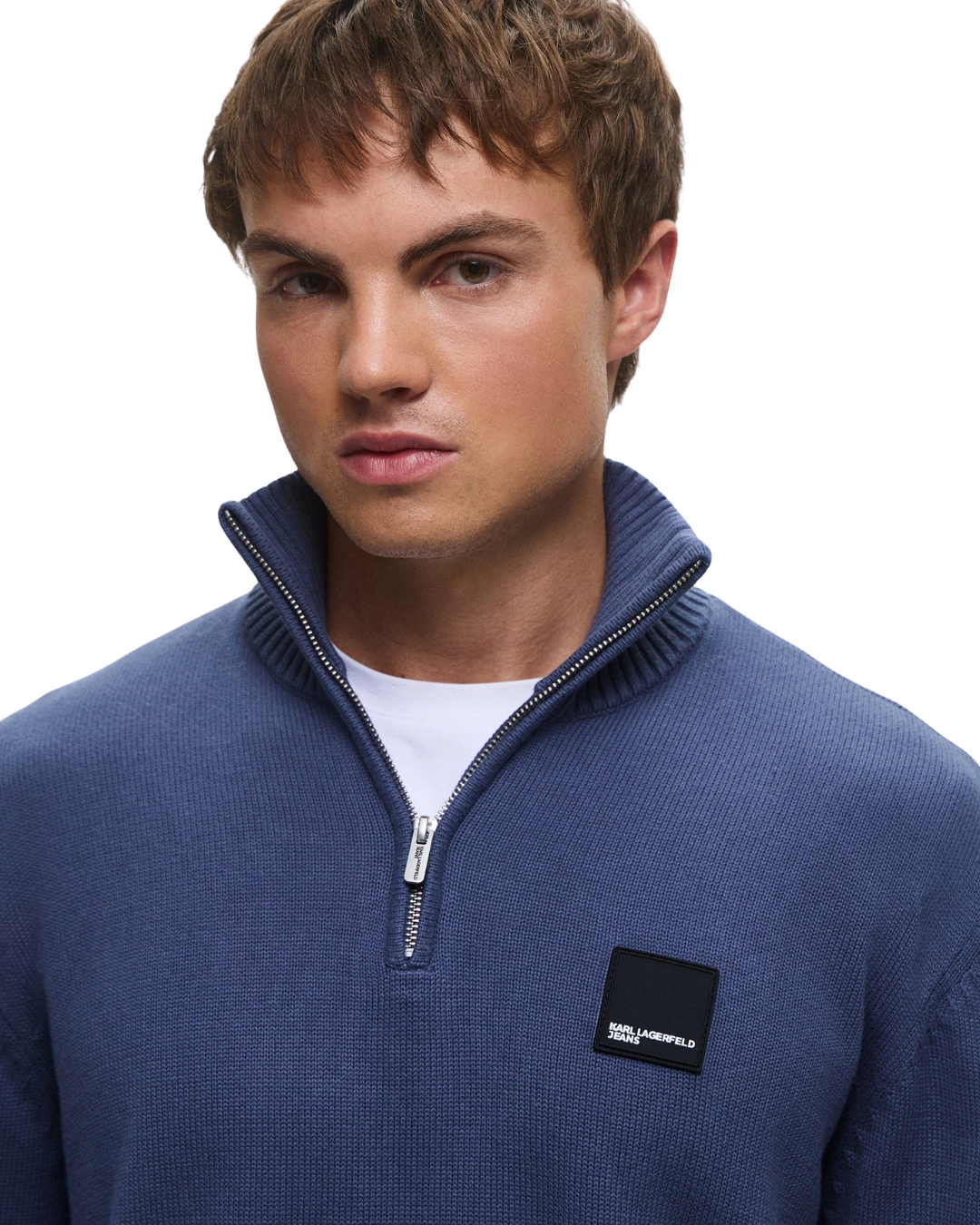 Karl Lagerfeld Jeans - Klj Reg Half-Zip Sweater - Celeste