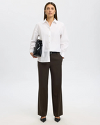 Selected Femme - Slfrita MW Wide Pant Mel Noos - Moro