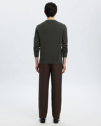 Selected Homme - Slhdane LS Knit Structure Crew Neck Noos - Verde