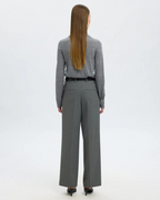 Selected Femme - Slfwide Rita Lano MW Pant Noos - Grigio