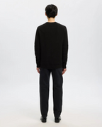 Selected Homme - Slhdane LS Knit Structure Crew Neck Noos - Nero