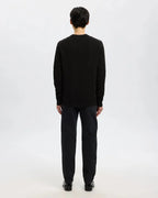 Selected Homme - Slhdane LS Knit Structure Crew Neck Noos - Nero