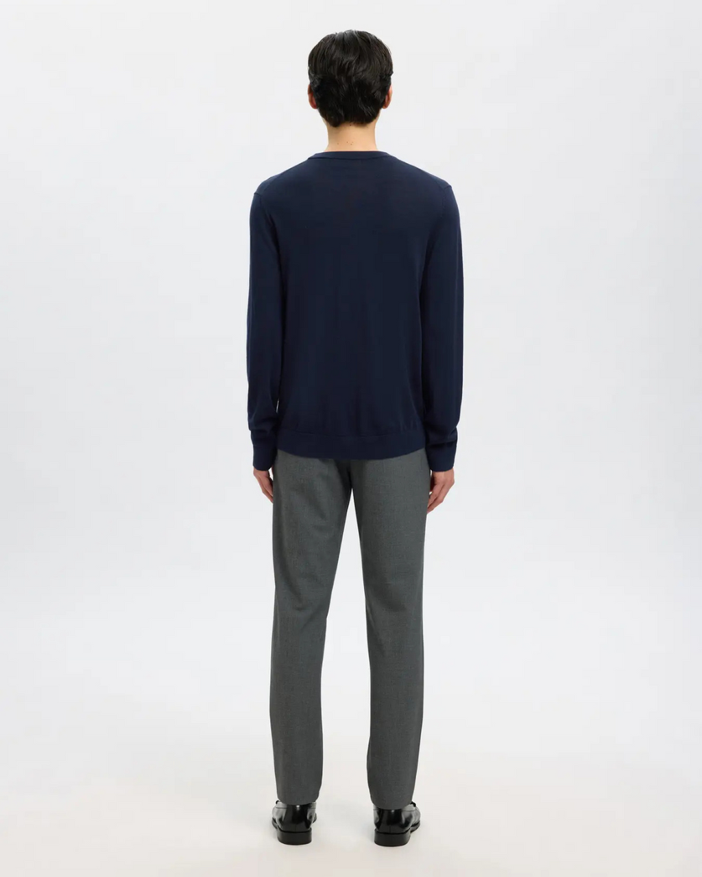 Selected Homme - Slhtray LS Knit Merino Crew Neck Noos - Blu