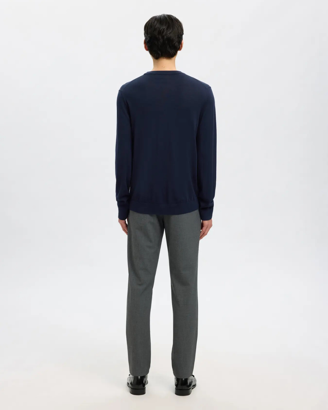 Selected Homme - Slhtray LS Knit Merino Crew Neck Noos - Blu