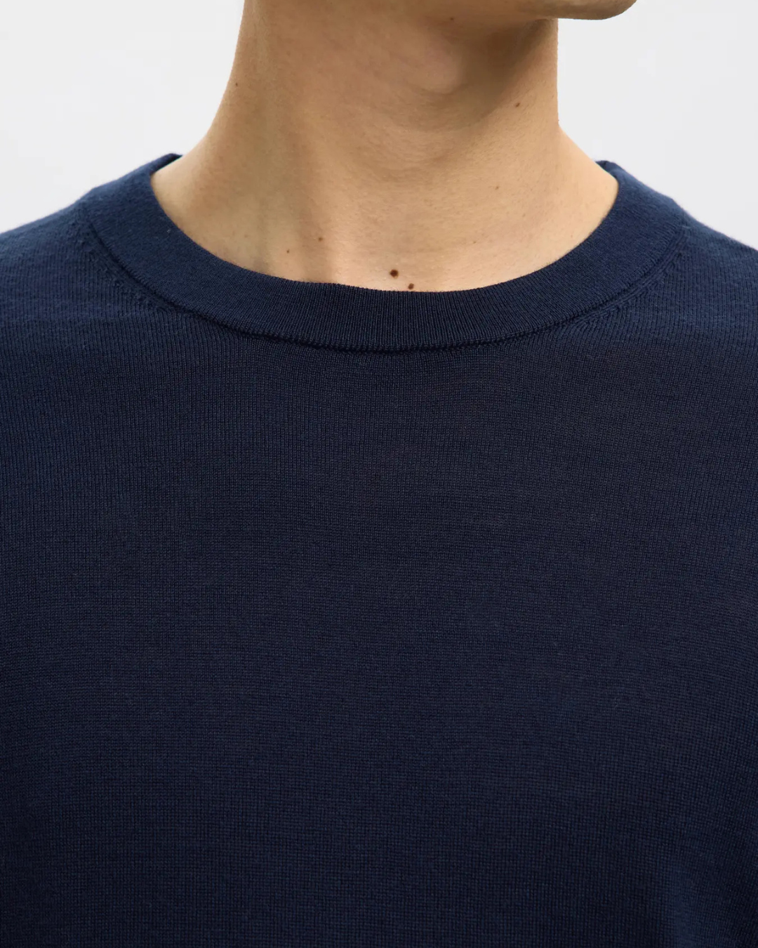 Selected Homme - Slhtray LS Knit Merino Crew Neck Noos - Blu