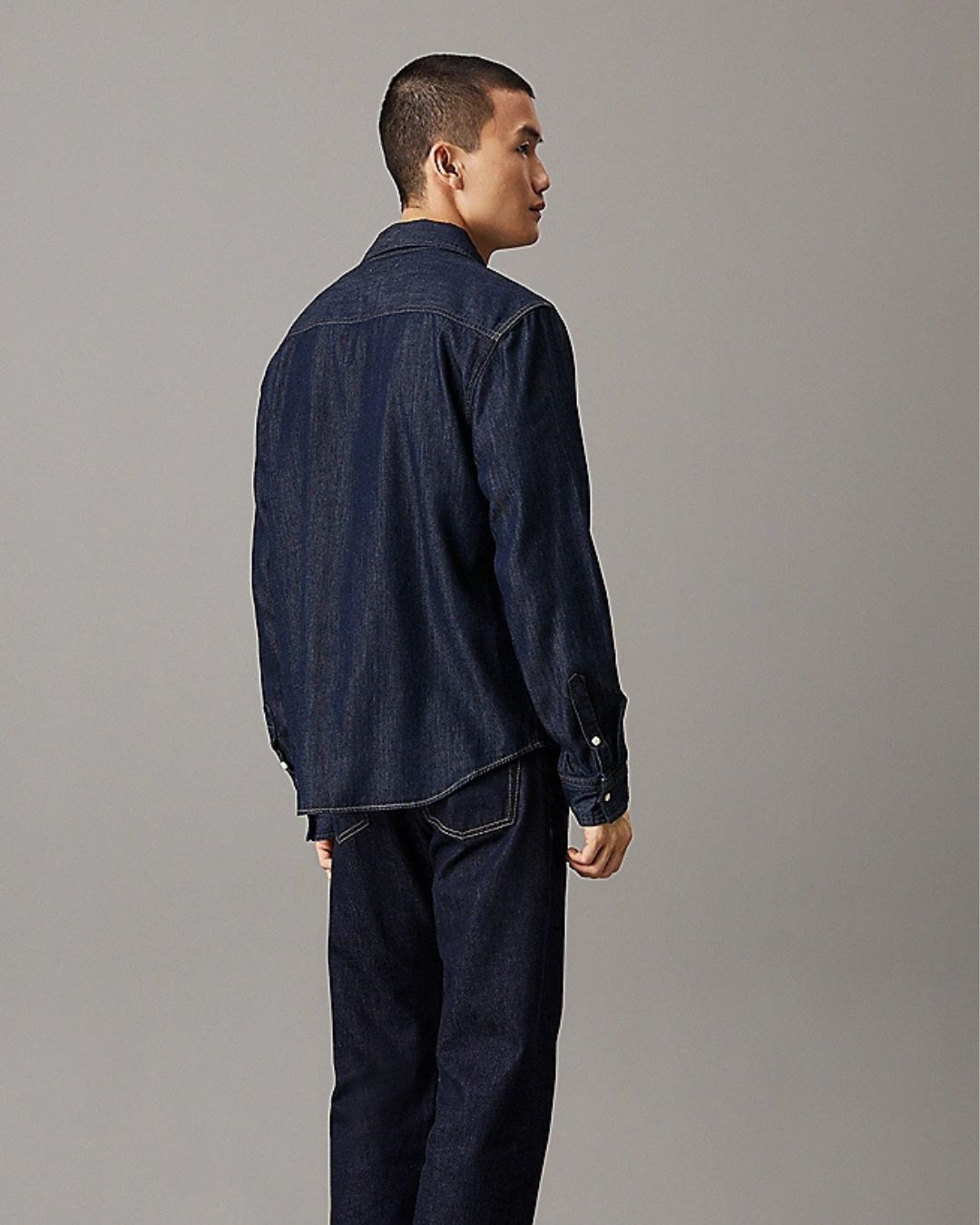 Calvin Klein Jeans - Regular Linear Denim Shirt - Blue