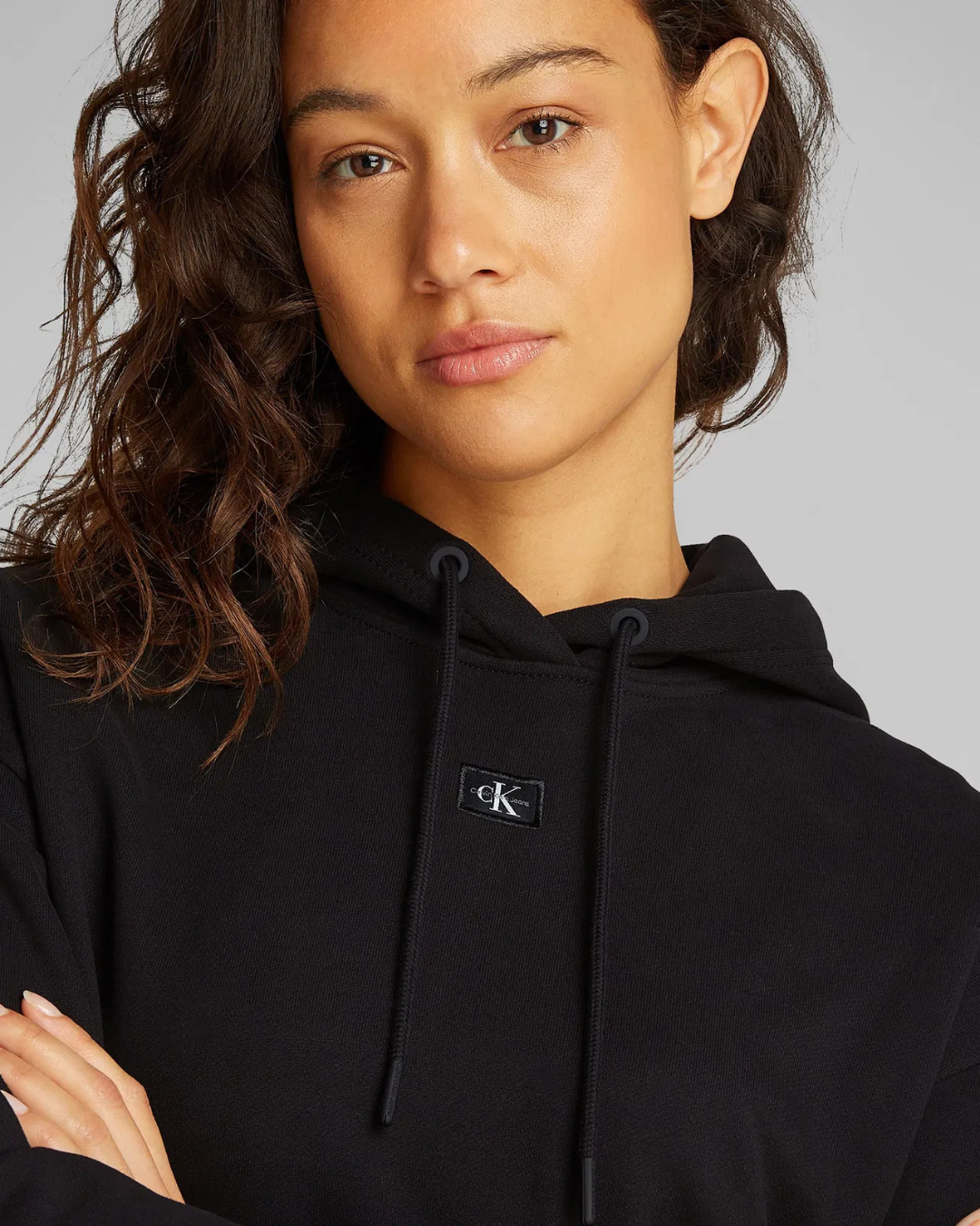 Calvin Klein Jeans - Woven Label Hoodie - Nero