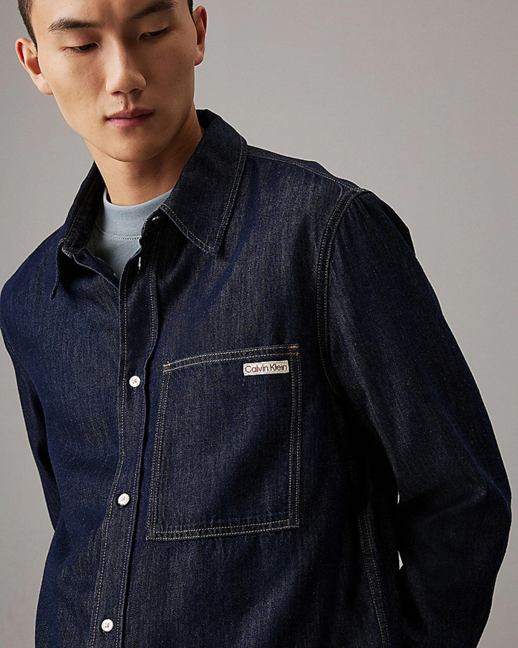 Calvin Klein Jeans - Regular Linear Denim Shirt - Blue