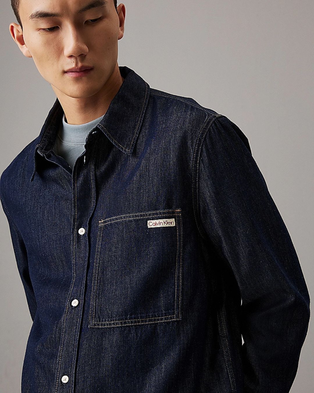 Calvin Klein Jeans - Regular Linear Denim Shirt - Blue