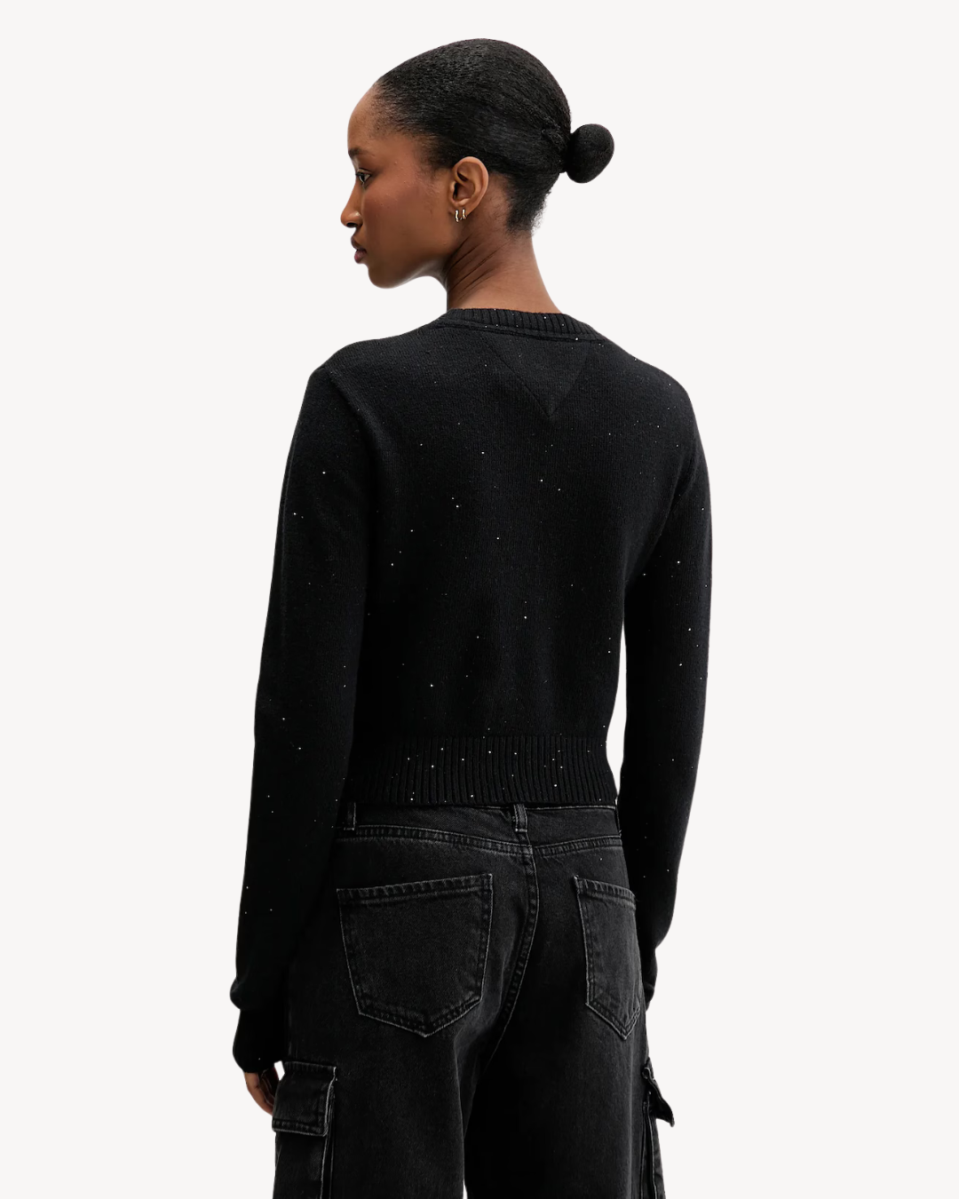 Tommy Jeans - Sparkle Flag Sweater - Nero