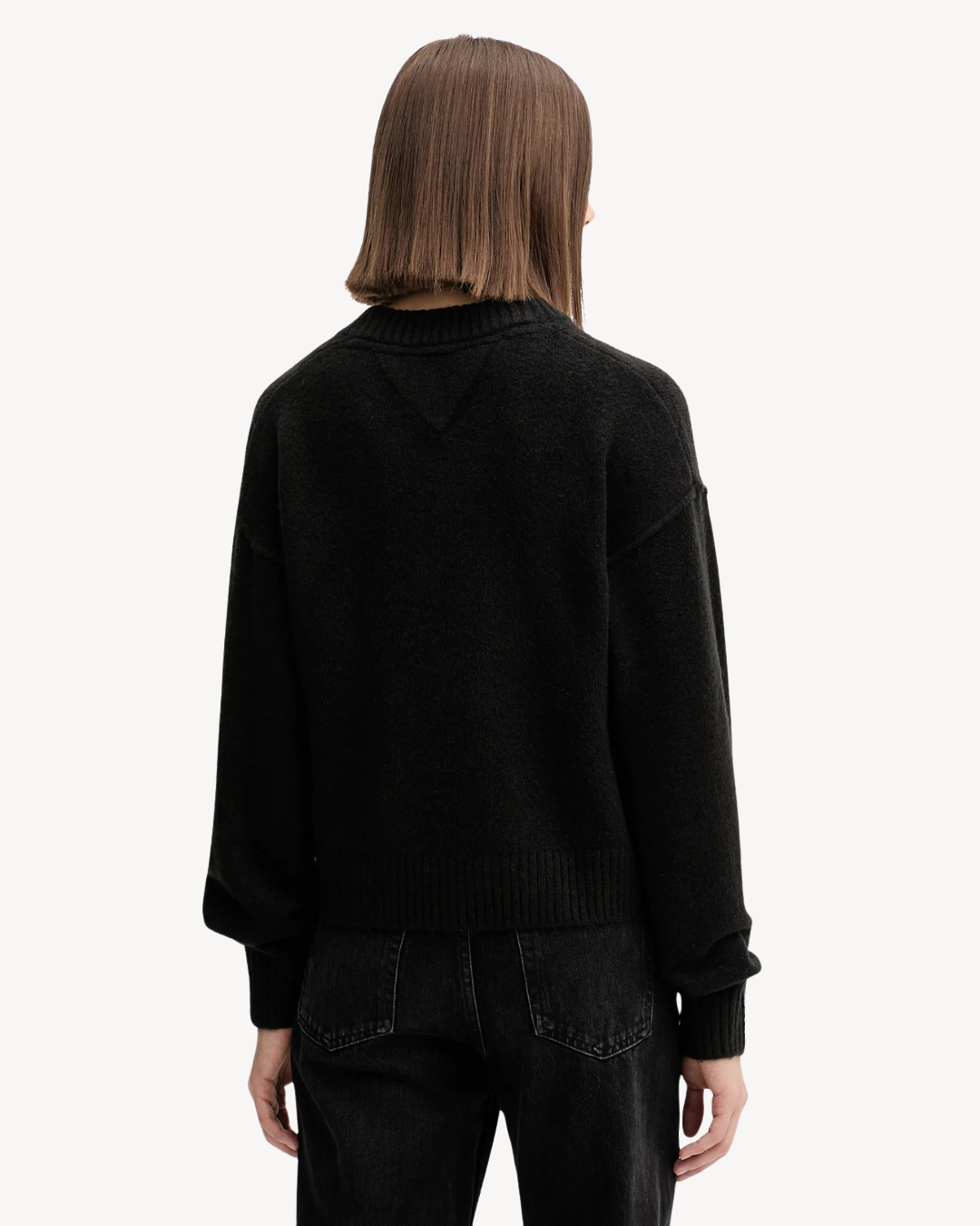 Tommy Jeans - Varsity Vneck Sweater - Nero