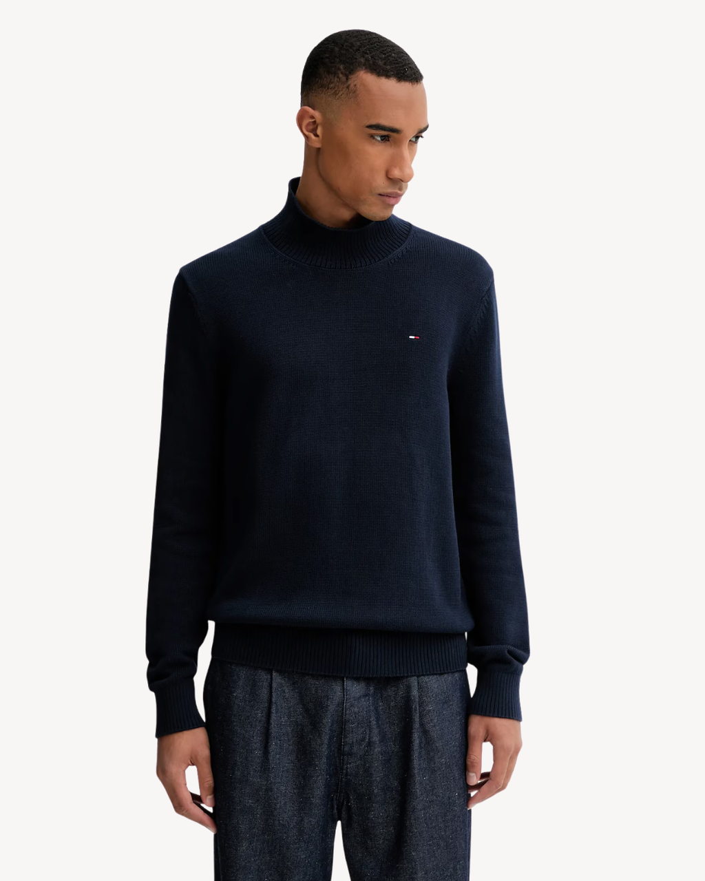 Tommy Jeans - Slim Roll Neck Sweater - Blu