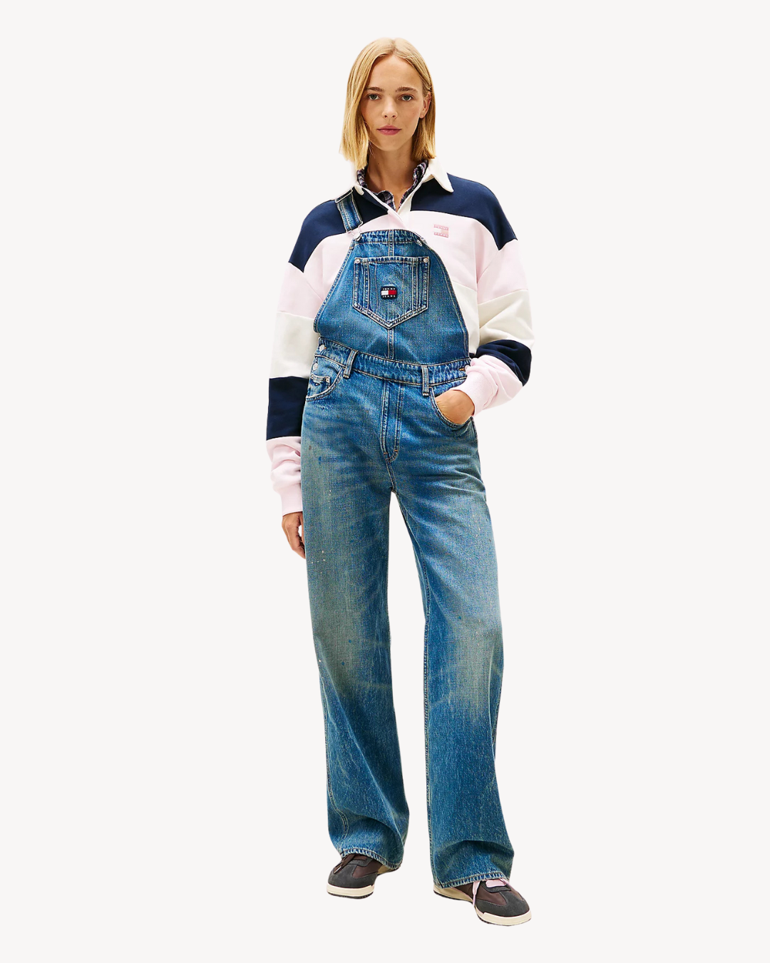 Tommy Jeans - Mia Dungaree EI2036 Ext - Blu