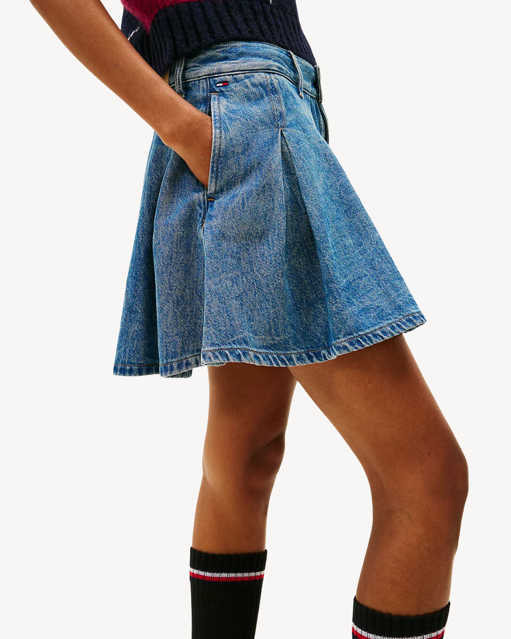 Tommy Jeans - Pleated Mini Skirt - Blu