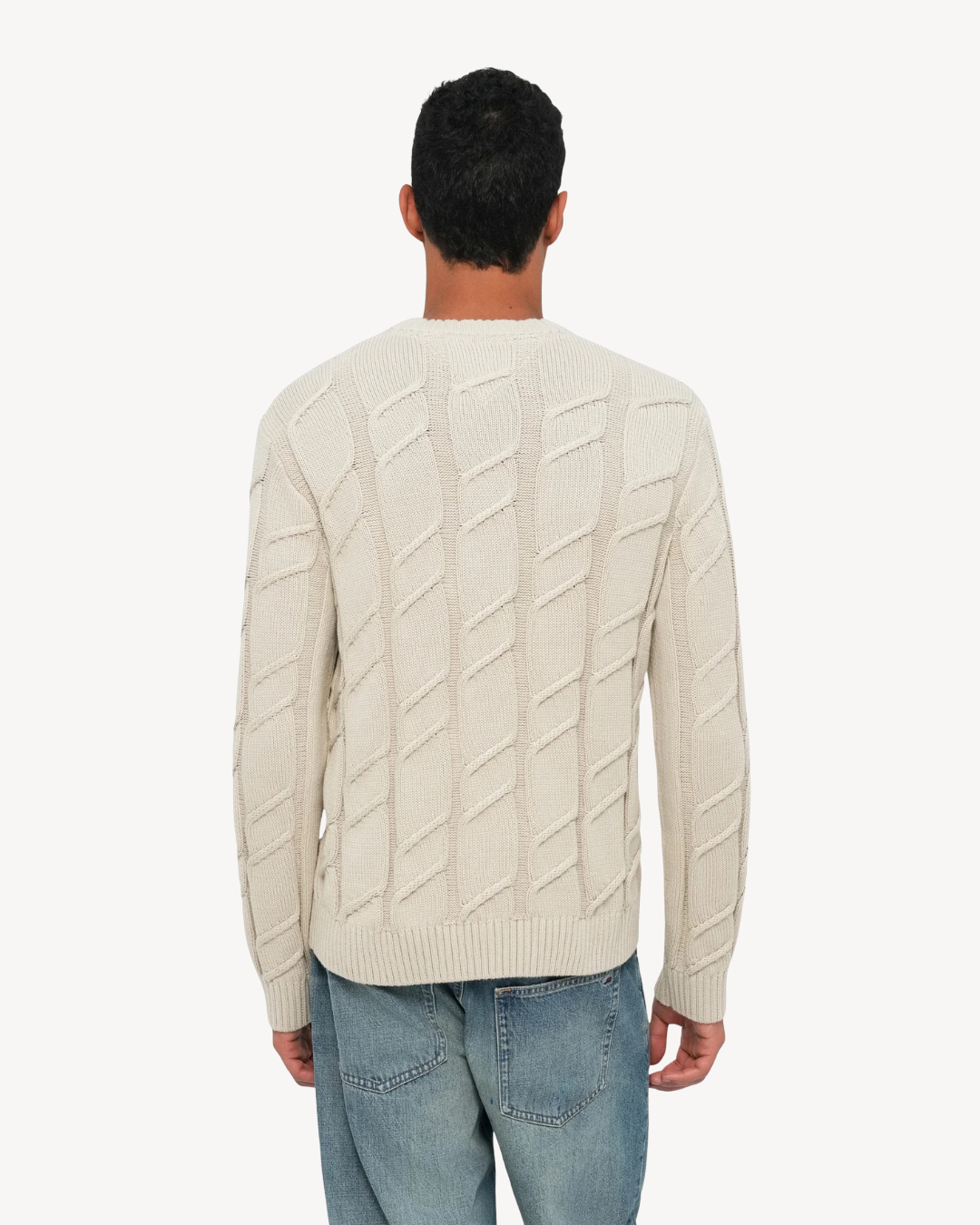 Tommy Jeans - Chunky Cable Knit Sweater - Sand