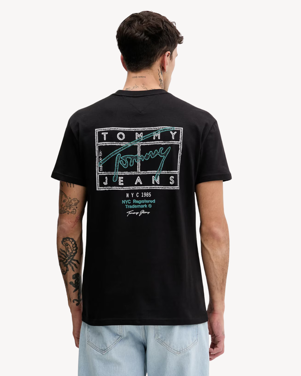 Tommy Jeans - Tjm Reg Sign Spray SS Tee Ext - Nero