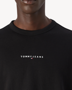 Tommy Jeans - Tjm Relaxed Linear Logo Tee Ext - Nero