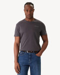 Tommy Jeans - Tjm Slim Linear Chest Tee Ext - Nero Washed