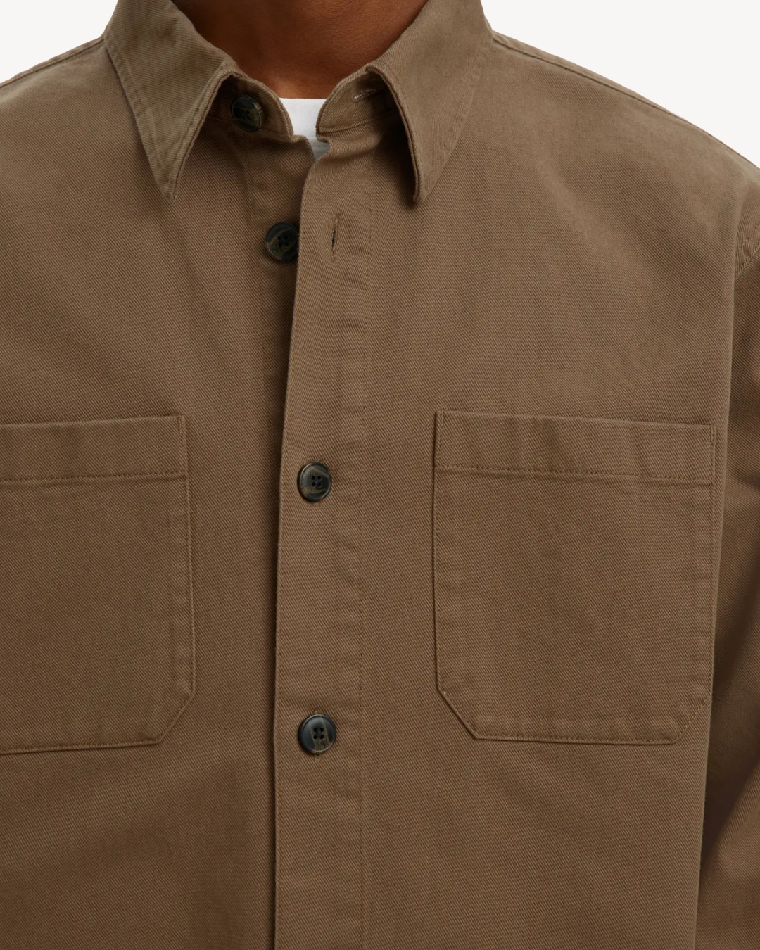 Selected Homme - Slhtravis Twill Overshirt Noos - Chocolate