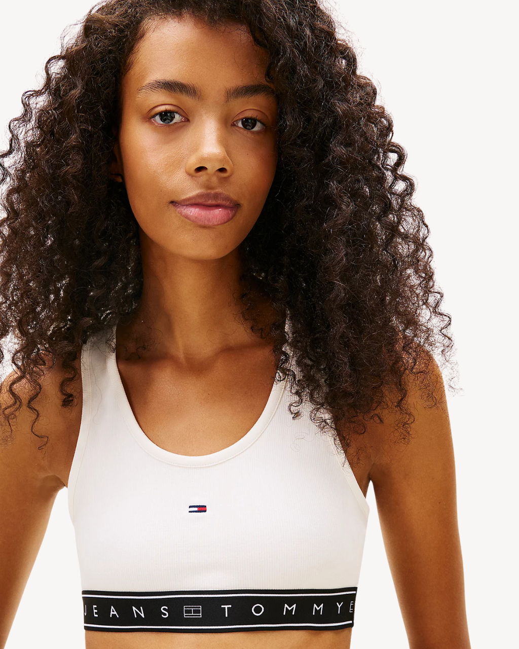 Tommy Jeans - Crop Tape Bra Top - Bianco