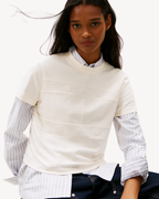 Tommy Jeans - Regular Tonal Flag Tee - Bianco