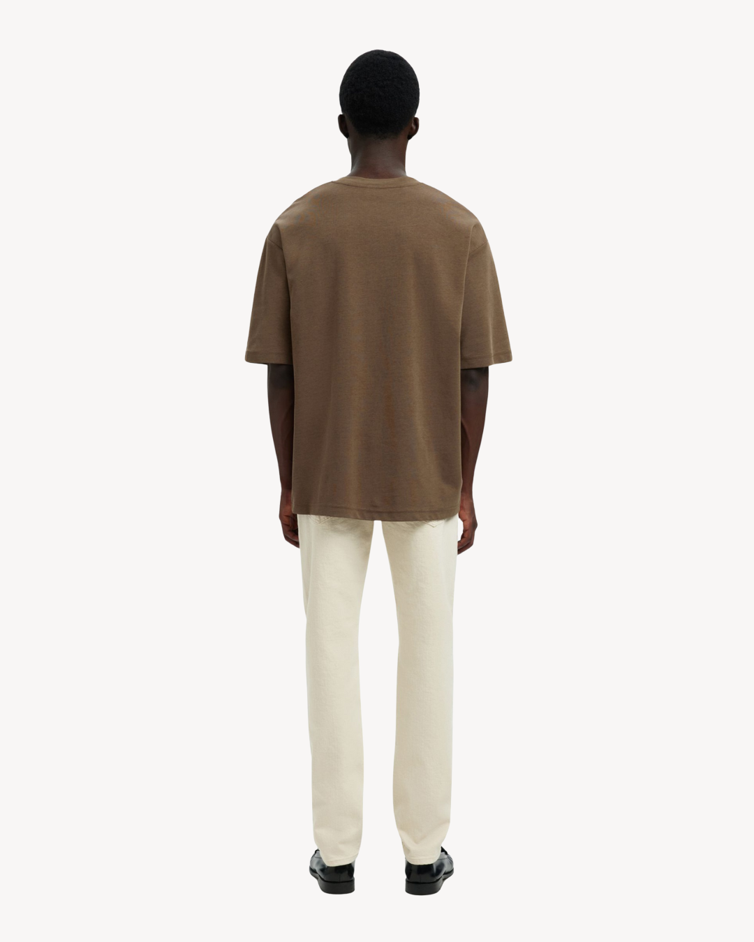 Selected Homme - Slhlooseoscar SS O-Neck Tee Noos - Chocolate