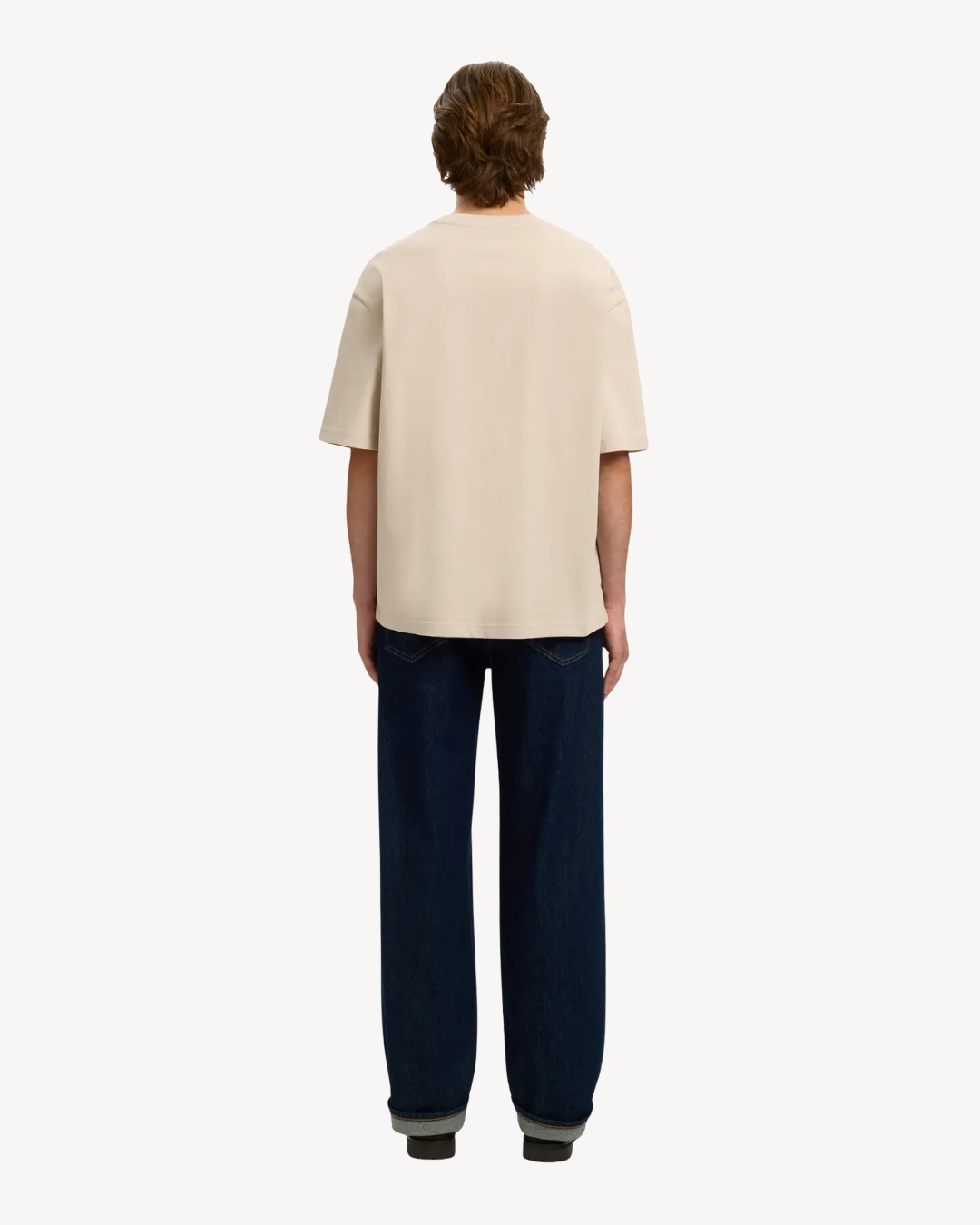 Selected Homme - Slhrelaxaspen SS O-Neck Noos - Beige
